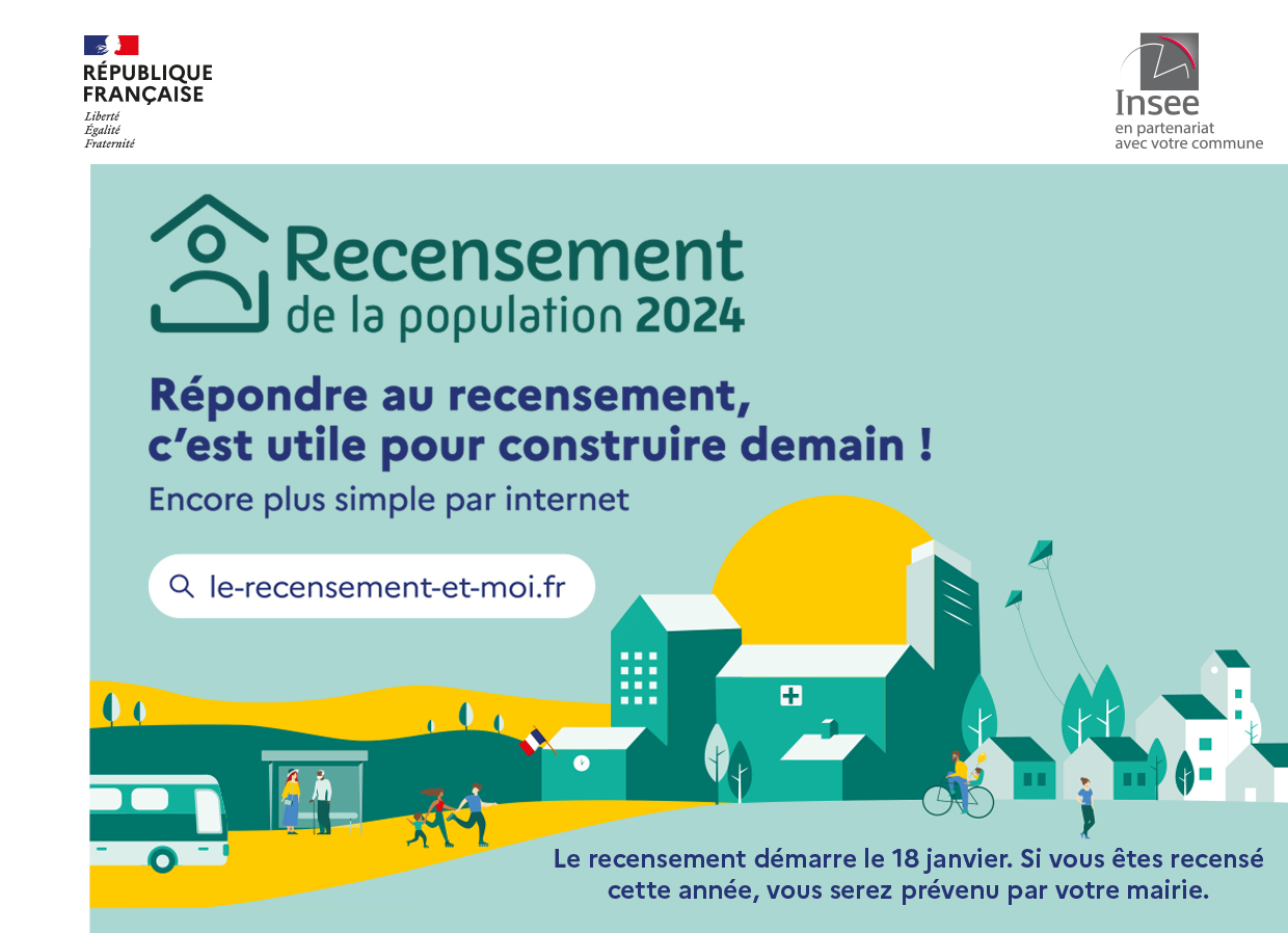 Recensement de la population 2024 du 18 janvier au 24 février Dugny