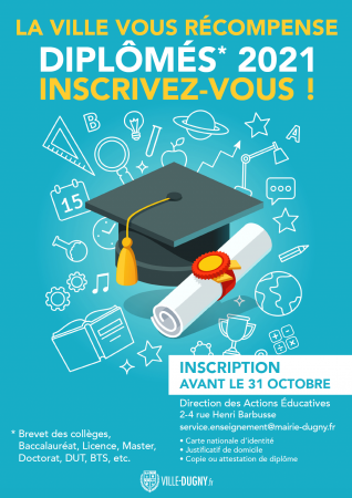 Diplômés 2021, inscrivez-vous ! 