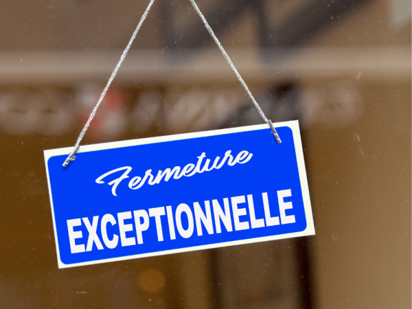 fermeture exceptionnelle